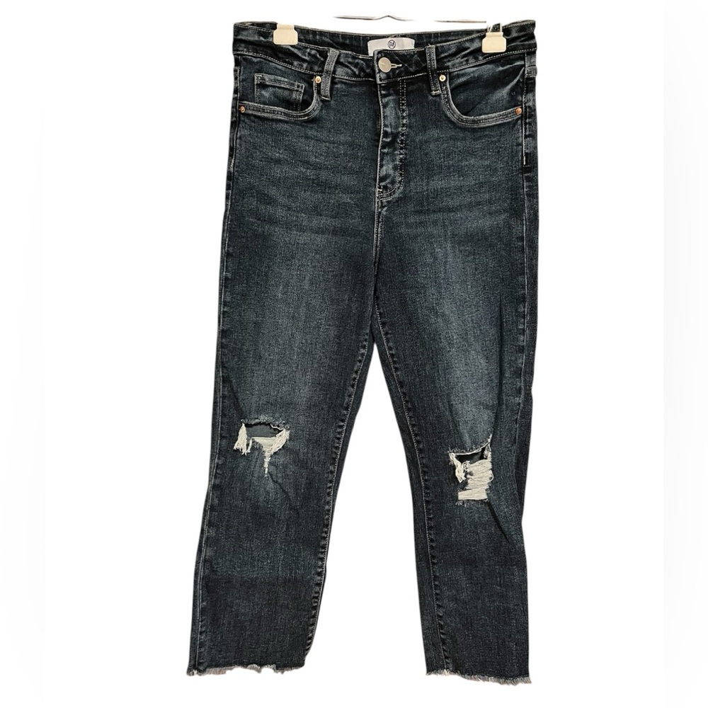 Reformation Women’s  Ankle Cropped Raw Hem Distressed Denim Jean, Size 11 /30